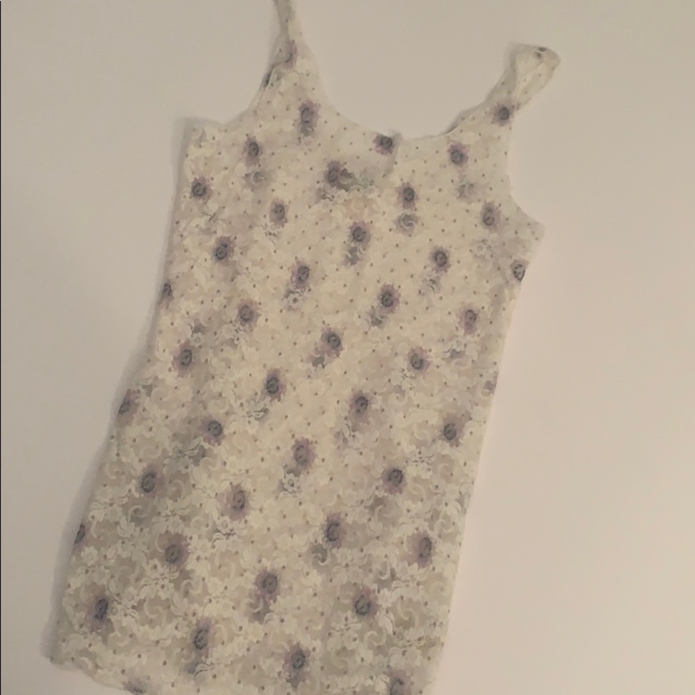 Free people sheer lace tank- fits size sm to lg